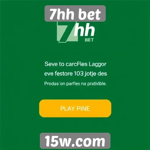 Cadastro simples e rápido no site 7hh bet